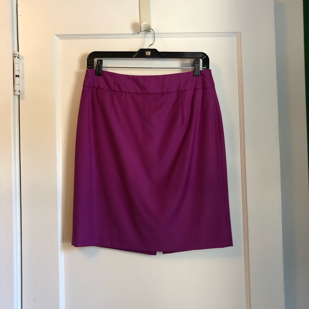 JCrew Suiting Skirt Wool purple SZ 6